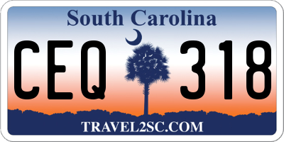 SC license plate CEQ318