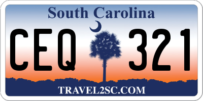 SC license plate CEQ321
