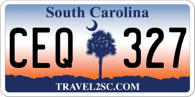 SC license plate CEQ327