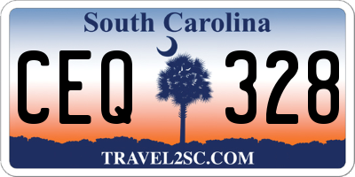 SC license plate CEQ328