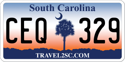 SC license plate CEQ329