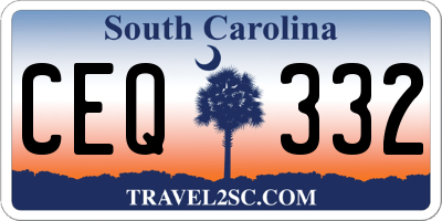 SC license plate CEQ332