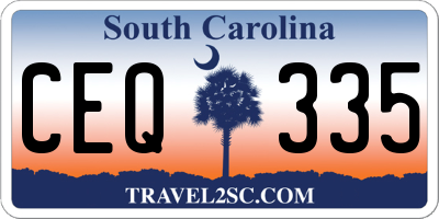 SC license plate CEQ335