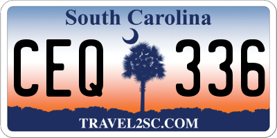 SC license plate CEQ336