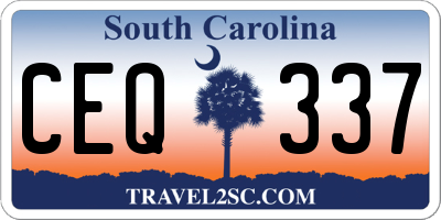 SC license plate CEQ337