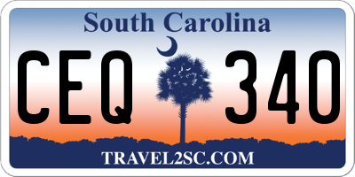 SC license plate CEQ340