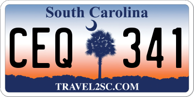 SC license plate CEQ341