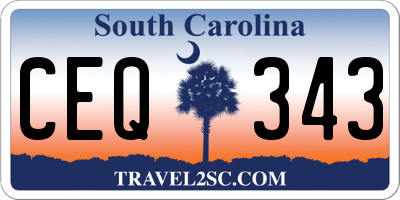 SC license plate CEQ343
