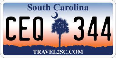 SC license plate CEQ344