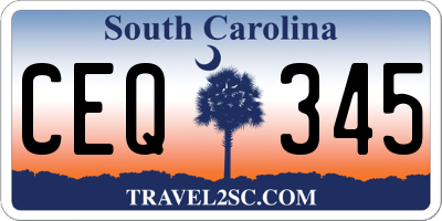 SC license plate CEQ345
