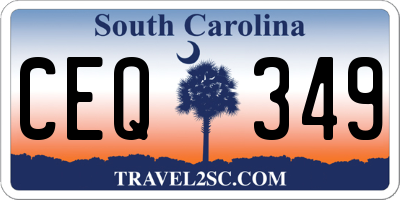 SC license plate CEQ349