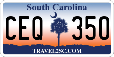 SC license plate CEQ350