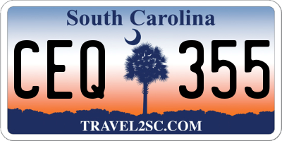 SC license plate CEQ355