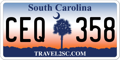 SC license plate CEQ358