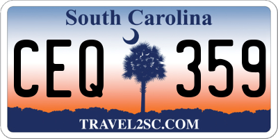 SC license plate CEQ359