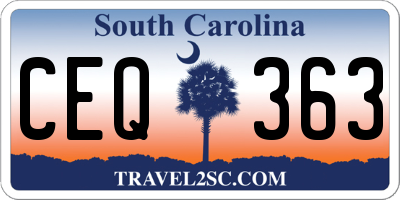 SC license plate CEQ363