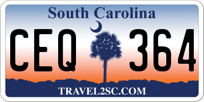 SC license plate CEQ364