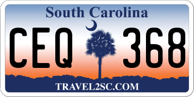 SC license plate CEQ368