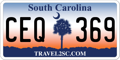 SC license plate CEQ369
