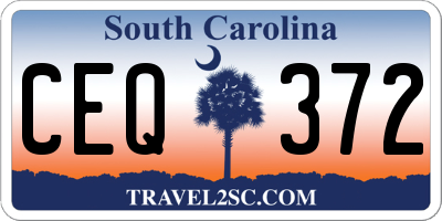 SC license plate CEQ372