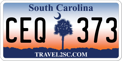 SC license plate CEQ373
