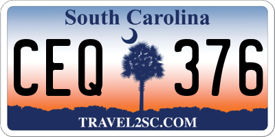 SC license plate CEQ376