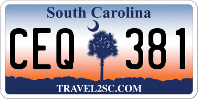 SC license plate CEQ381
