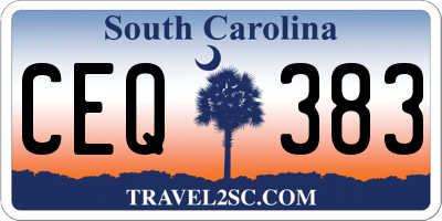 SC license plate CEQ383