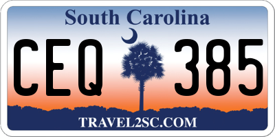 SC license plate CEQ385