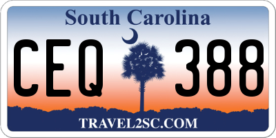 SC license plate CEQ388