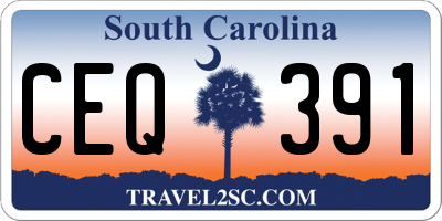SC license plate CEQ391