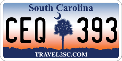 SC license plate CEQ393