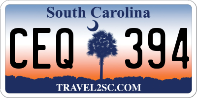 SC license plate CEQ394