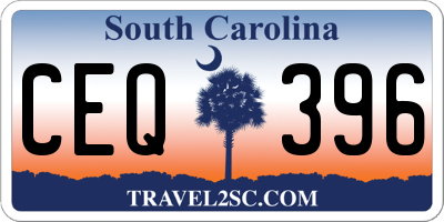 SC license plate CEQ396