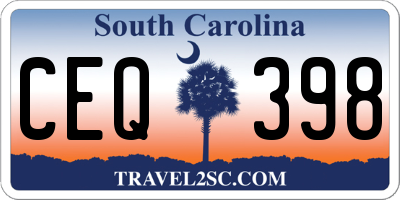 SC license plate CEQ398