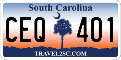 SC license plate CEQ401