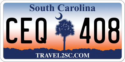 SC license plate CEQ408