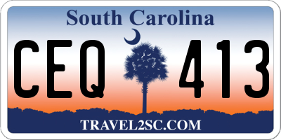 SC license plate CEQ413