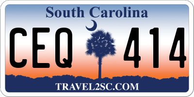 SC license plate CEQ414