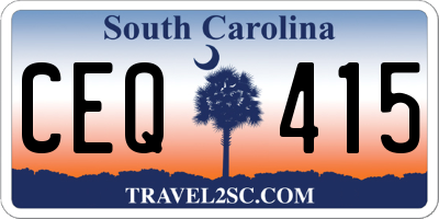 SC license plate CEQ415