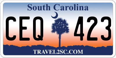 SC license plate CEQ423