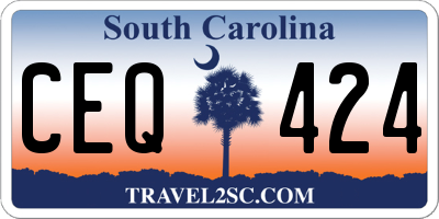 SC license plate CEQ424
