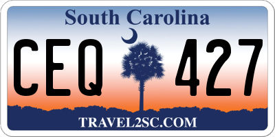 SC license plate CEQ427