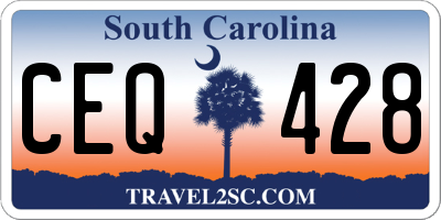SC license plate CEQ428