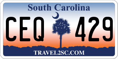 SC license plate CEQ429