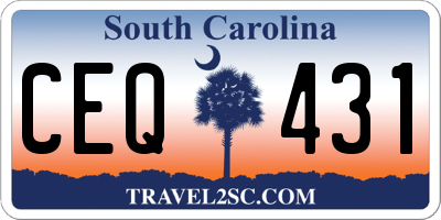 SC license plate CEQ431