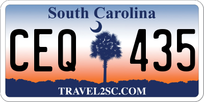SC license plate CEQ435