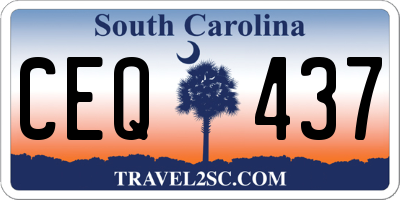 SC license plate CEQ437