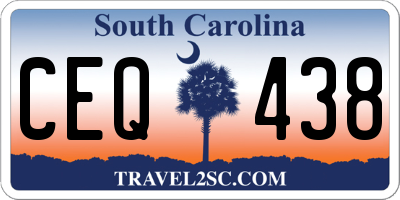 SC license plate CEQ438