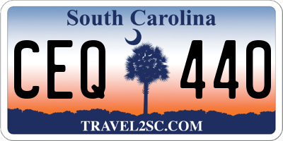 SC license plate CEQ440